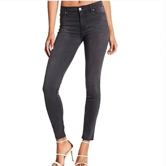 Hudson Natalie Midrise Jeans with Raw Hem - Picture 1 of 6